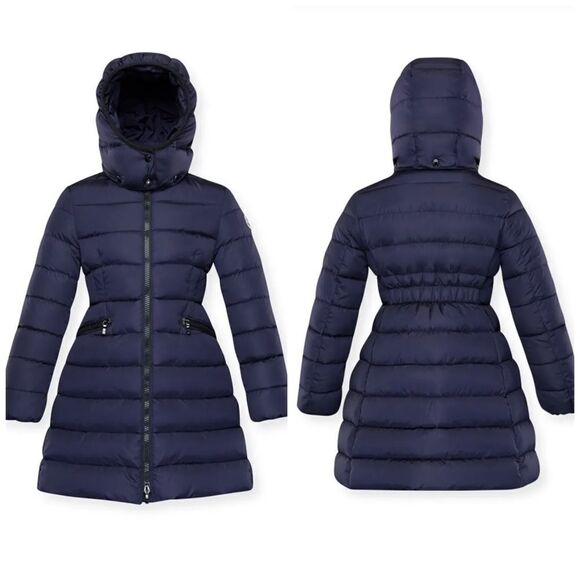 Moncler Girl's Charpal Quilted Long Puffer Coat size 8/Fit Age 7 To 8 - Picture 1 of 12